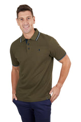 Thomas Cook Mens Logan Tailored Short Sleeve Polo - Dark Tan [Siz:XL]