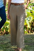 Thomas Cook Womens Isabel Linen Pant - Khaki [Siz:8]