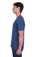 Bullzye Mens Anderson Short Sleeve Tee Shirt - Blue Steel [Siz:S]