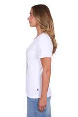 Pure Western Womens Regina Short Sleeve Tee - White [Siz:8]