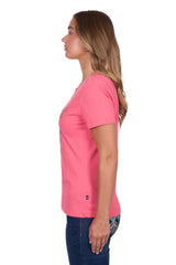 Pure Western Womens Tammy Short Sleeve Tee - Pink [Siz:8]