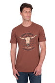 Pure Western Mens Frank Short Sleeve Tee - Rust [Siz:S]