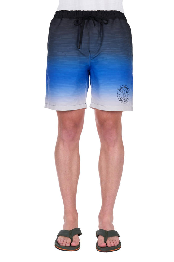 Pure Western Mens Phillip Boardshort - Black/Royal [Siz:S]