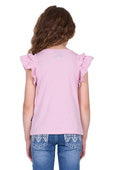Pure Westen Girls Pietta Short Sleeve Tee - Pink [Siz:4]