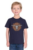Pure Western Boys Samuel Short Sleeve Tee - Navy [Siz:4]