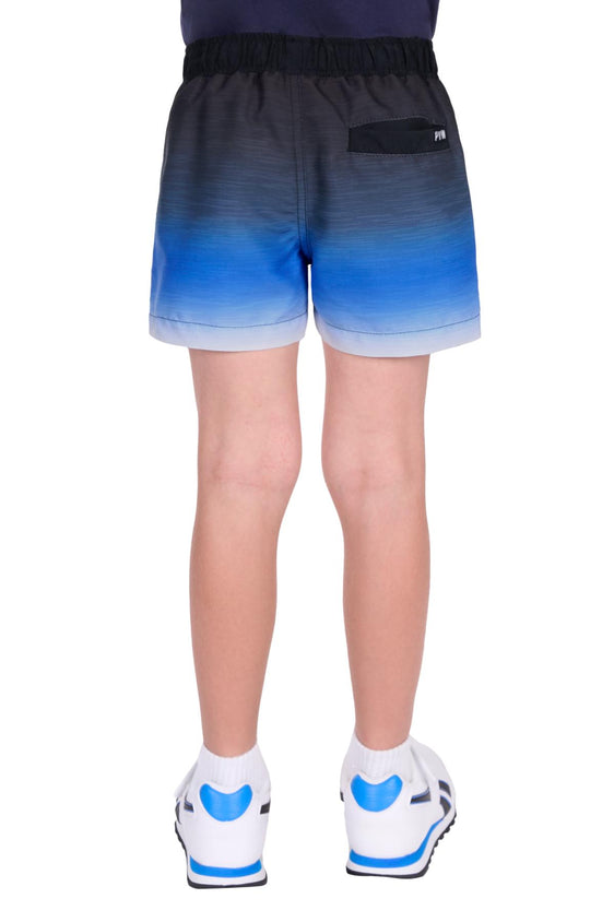 Pure Western Boys Phillip Boardshort - Black/Royal [Siz:4]
