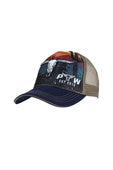 Pure Western Kids Mason Trucker Cap - Navy/Tan