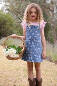 Pure Western Girls Adison Pinafore - Retro Blue [Siz:4]