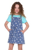 Pure Western Girls Adison Pinafore - Retro Blue [Siz:4]