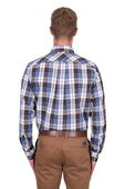 Thomas Cook Mens Daniel Single Pocket Long Sleeve Shirt - Navy/Green [Siz:M]