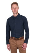 Thomas Cook Mens Roger Linen Long Sleeve Shirt - Navy [Siz:S]