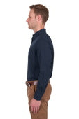Thomas Cook Mens Roger Linen Long Sleeve Shirt - Navy [Siz:S]