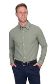 Thomas Cook Mens TC Linen Long Sleeve Shirt - Sage [Siz:S]