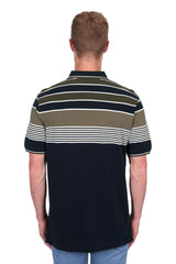 Thomas Cook Mens Josua Short Sleeve Polo - Navy/Tan [Siz:M]