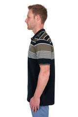Thomas Cook Mens Josua Short Sleeve Polo - Navy/Tan [Siz:M]