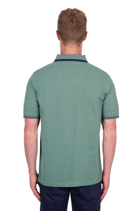 Thomas Cook Mens Ben Tailored 1 Pocket Short Sleeve Polo [Col:Blue Ocean Siz:M]