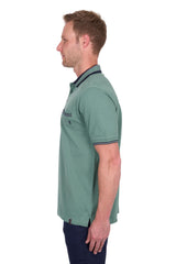 Thomas Cook Mens Ben Tailored 1 Pocket Short Sleeve Polo [Col:Blue Ocean Siz:M]