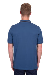 Thomas Cook Mens Ben Tailored 1 Pocket Short Sleeve Polo [Col:Blue Ocean Siz:M]