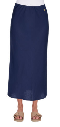 Thomas Cook Womens Pricillia Linen Skirt - Navy [Siz:8]