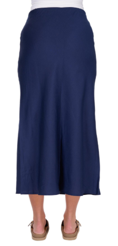 Thomas Cook Womens Pricillia Linen Skirt - Navy [Siz:8]