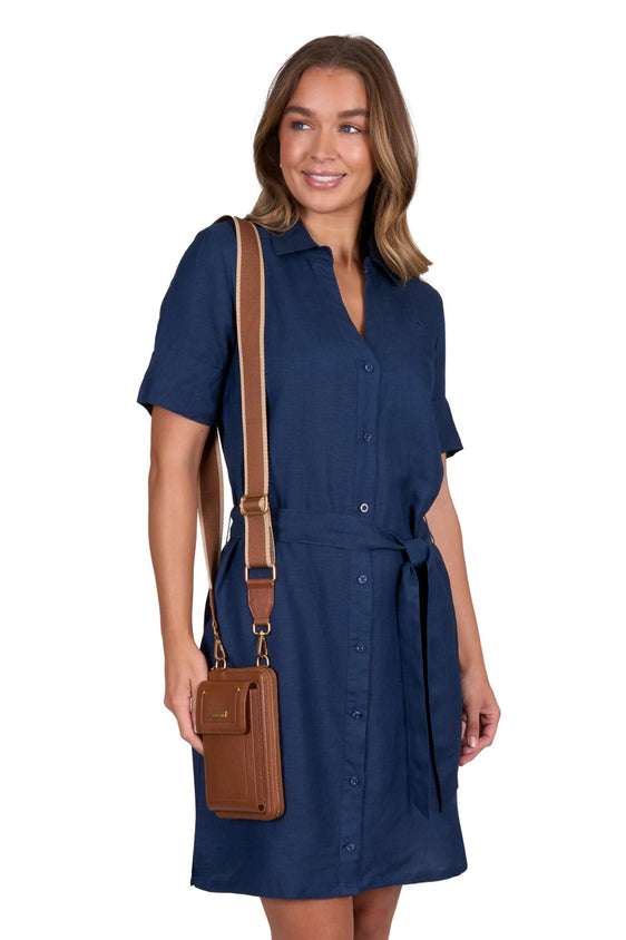 Thomas Cook Womens Shopie Shirt Dress - Navy [Siz:8]