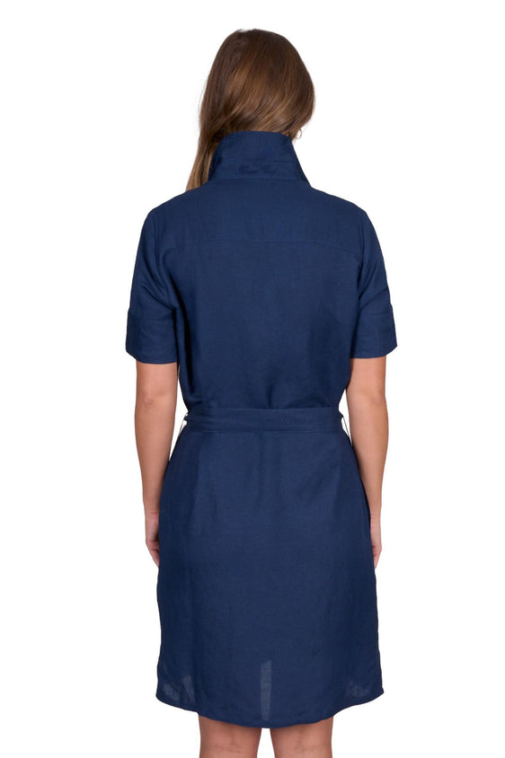 Thomas Cook Womens Shopie Shirt Dress - Navy [Siz:8]