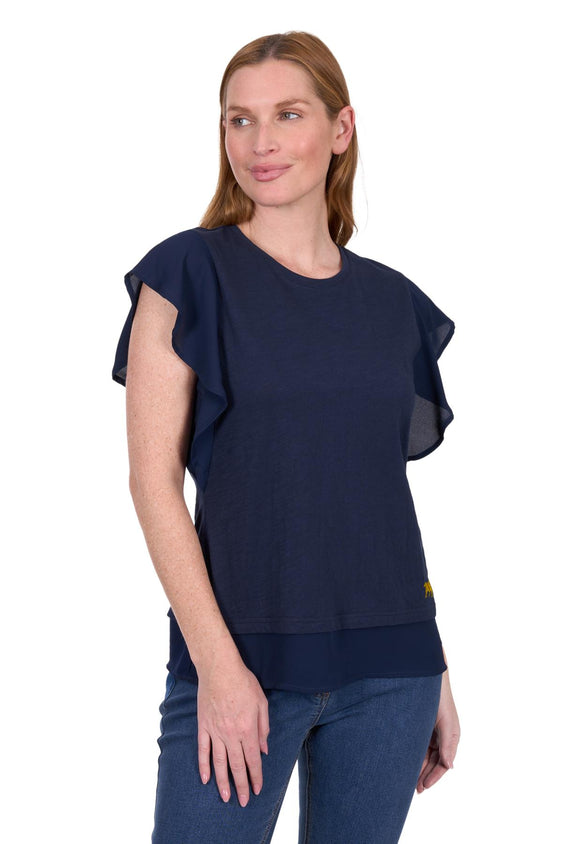 Thomas Cook Womens Mandy Short Sleeve Tee - Navy [Siz:8]