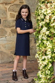 Thomas Cook Girls Traci Short Sleeve Polo Dress - Navy [Siz:4]