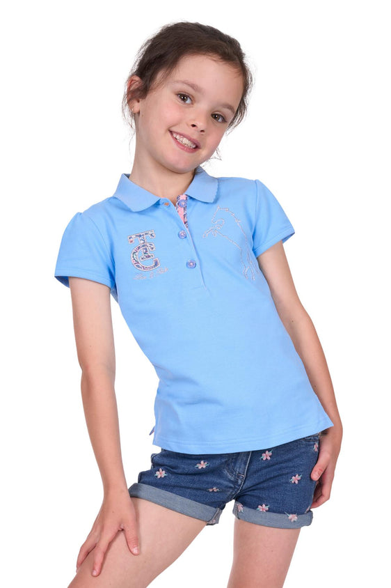 Thomas Cook Girls Daisy Short Sleeve Polo - Blue [Siz:4]