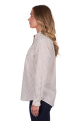 Hard Slog Womens Sara 1/2 Plkt Long Sleeve Shirt - Natural [Siz:12]