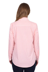 Hard Slog Womens Jen 1/2 Plkt Long Sleeve Shirt - Coral [Siz:8]