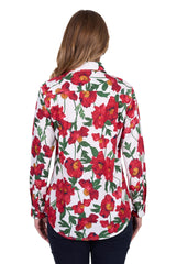 Hard Slog Womens Zoe 1/2 Placket Long Sleeve Shirt - Multi [Siz:8]