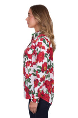 Hard Slog Womens Zoe 1/2 Placket Long Sleeve Shirt - Multi [Siz:8]