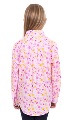 Thomas Cook Kids Shirt 1/2 plkt L/S - Pink Daisy [Siz:4]