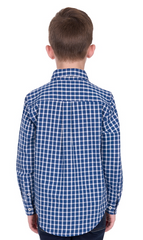 Hard Slog Kids L/S Shirt, Alden - Blue/White Check [Siz:4]