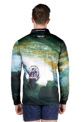 Bullzye Mens Rowdy Long Sleeve Polo - Multi [Siz:S]