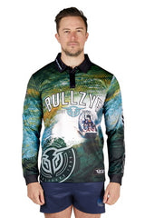 Bullzye Mens Rowdy Long Sleeve Polo - Multi [Siz:S]