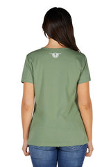 Bullzye Womens Eleanor Short Sleeve Tee - Moss [Siz:8]