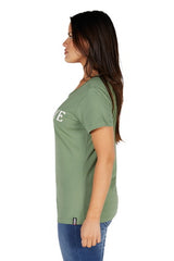Bullzye Womens Eleanor Short Sleeve Tee - Moss [Siz:8]