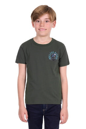 Bullzye Boys Barra Short Sleeve Tee - Green [Siz:4]