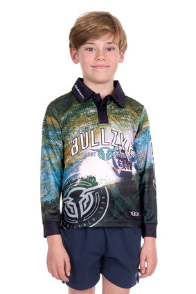 Bullzye Boys Rowdy Long Sleeve Polo [Siz:4]