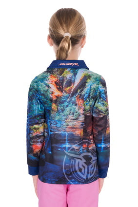 Bullzye Girls Wawterfall Long Sleeve Polo [Siz:4]