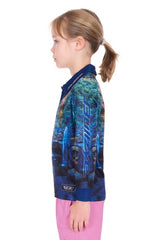 Bullzye Girls Wawterfall Long Sleeve Polo [Siz:4]