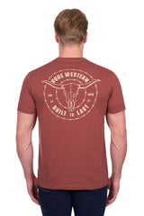 Pure Western Men’s Walker Short Sleeve Tee - Rust [Siz:S]