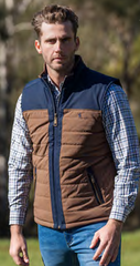 Thomas Cook Mens Toby Revs Vest - Navy/Tan [Siz:S]