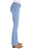 Pure Western Womens Juniper Boot Cut Jeans 32L - Light Sky [Siz:6]