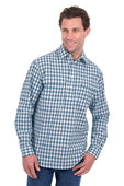Hard Slog Mens River 1/2 Plkt LS Shirt - Teal [Siz:S]