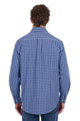 Hard Slog Mens Wyatt 1/2 Plkt LS Shirt - Blue [Siz:S]