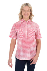 Hard Slog Womens Raquel 1/2 PLKT SS Shirt - Rose Pink [Siz:8]