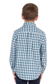 Hard Slog Kids River 1/2 Plkt LS Shirt - Teal [Siz:4]